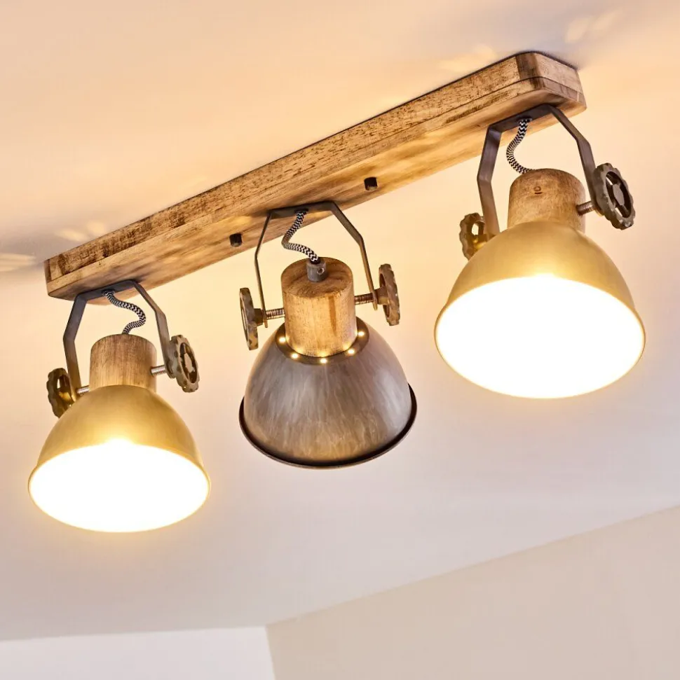 Plafonnier Orny Bois Clair, 3 Lumieres