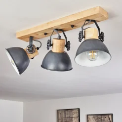 Plafonnier Orny Bois Clair, 3 Lumieres