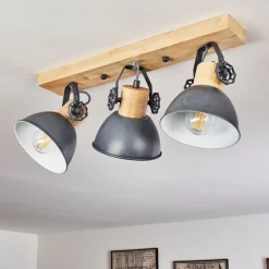 Plafonnier Orny Bois Clair, 3 Lumieres