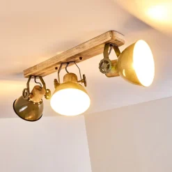 Plafonnier Orny Bois Clair, 3 Lumieres