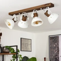Plafonnier Orny Bois Fonce, 4 Lumieres