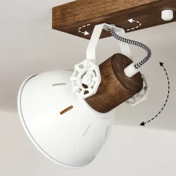 Plafonnier Orny Bois Fonce, 4 Lumieres