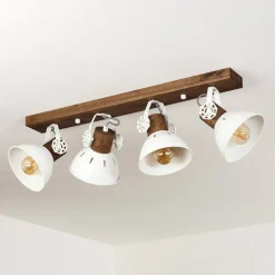 Plafonnier Orny Bois Fonce, 4 Lumieres
