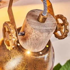 Plafonnier Orny Bronze, Bois Clair, 2 Lumieres