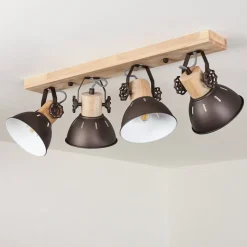 Plafonnier Orny Brun, 4 Lumieres