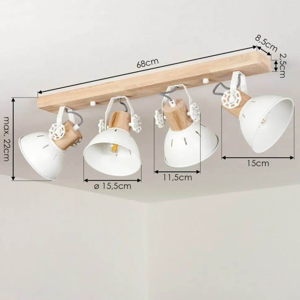 Plafonnier Orny Ecru, 4 Lumieres