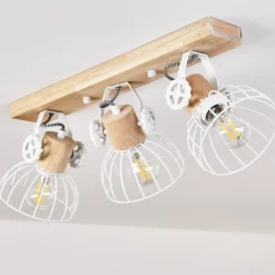Plafonnier Orny Ecru, Blanc, 3 Lumieres