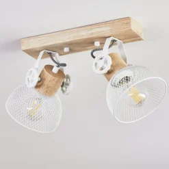 Plafonnier Orny Ecru, Blanc, 2 Lumieres