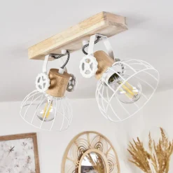 Plafonnier Orny Ecru, Blanc, 2 Lumieres
