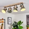 Plafonnier Orny Vert, Bois Clair, 4 Lumieres