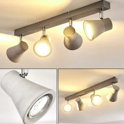 Plafonnier Osco Led Gris, 4 Lumieres