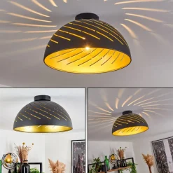 Plafonnier Osina Noir, 1 Lumiere