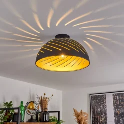 Plafonnier Osina Noir, 1 Lumiere