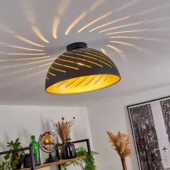 Plafonnier Osina Noir, 1 Lumiere