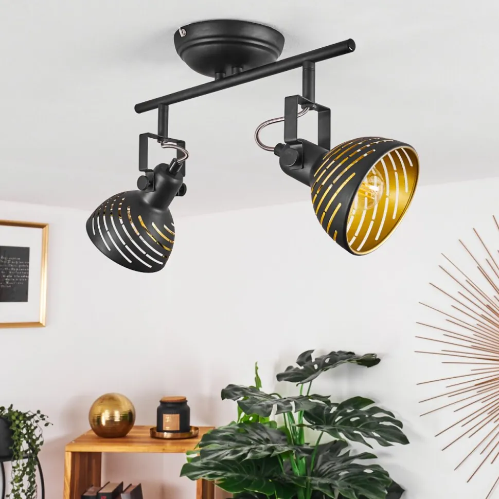 Plafonnier Osina Noir, 2 Lumieres