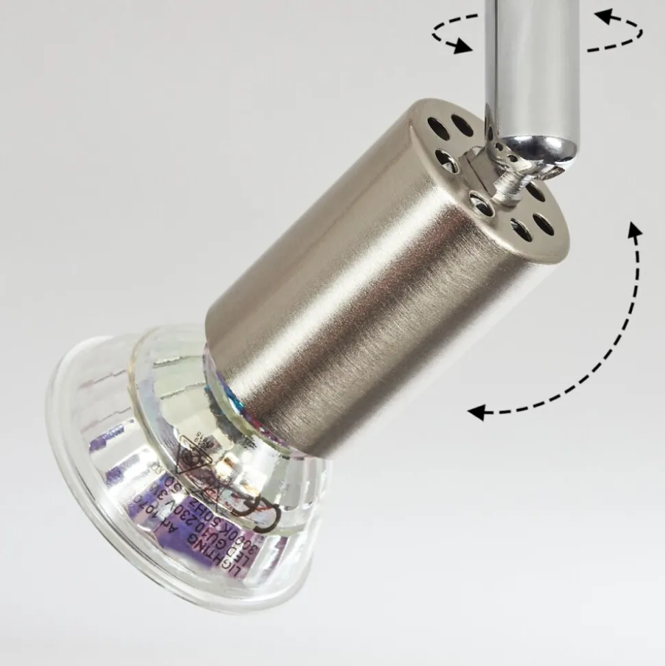 Plafonnier Oula Led Nickel Mat, 6 Lumieres