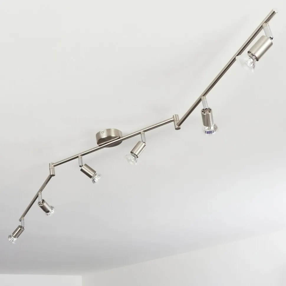 Plafonnier Oula Led Nickel Mat, 6 Lumieres