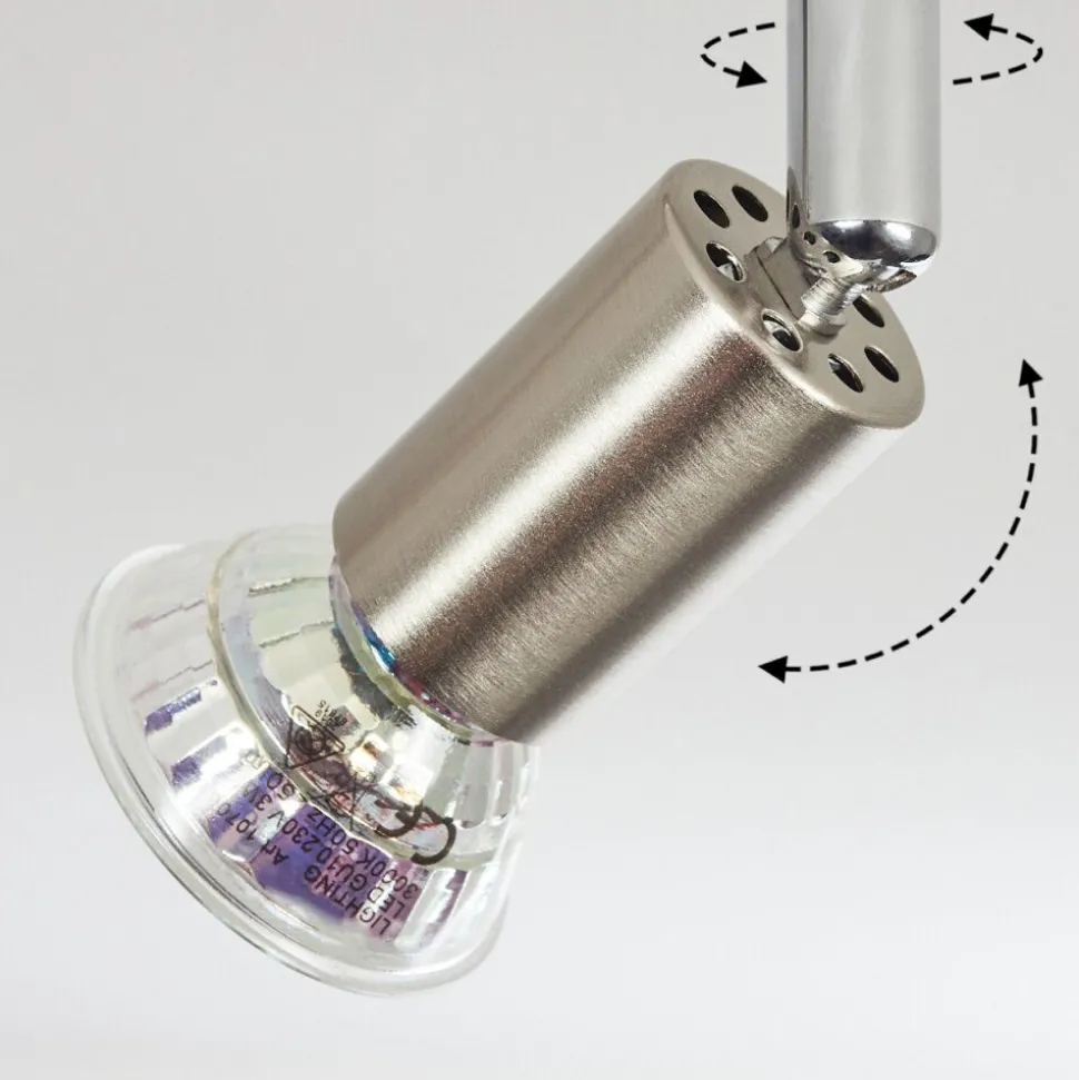 Plafonnier Oula Led Nickel Mat, 4 Lumieres