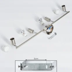 Plafonnier Oula Led Nickel Mat, 4 Lumieres