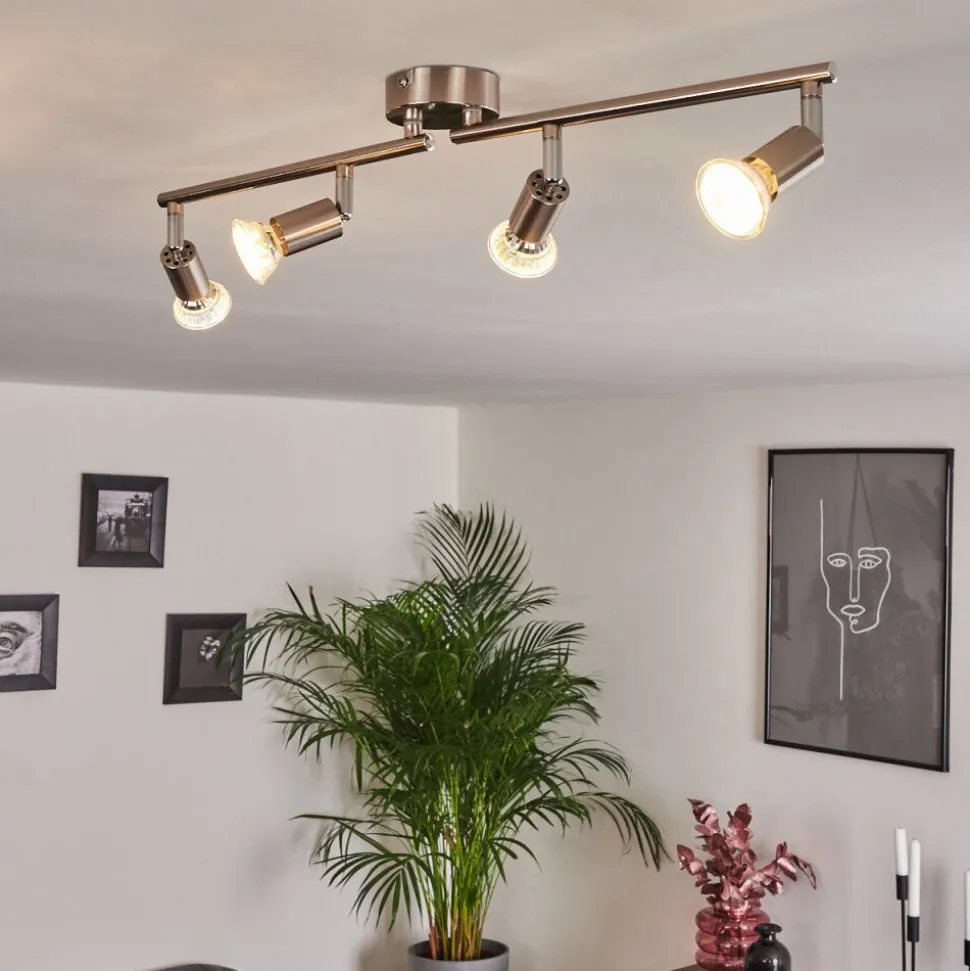 Plafonnier Oula Led Nickel Mat, 4 Lumieres