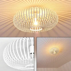 Plafonnier Ovari Blanc, 1 Lumiere
