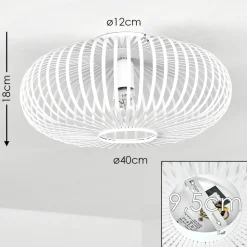 Plafonnier Ovari Blanc, 1 Lumiere