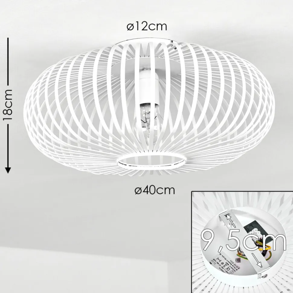 Plafonnier Ovari Blanc, 1 Lumiere