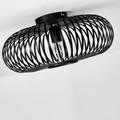 Plafonnier Ovari Noir, 1 Lumiere