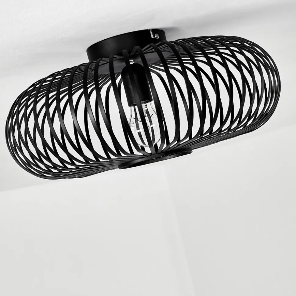 Plafonnier Ovari Noir, 1 Lumiere