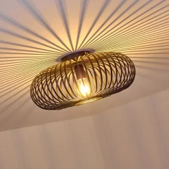 Plafonnier Ovari Noir, 1 Lumiere