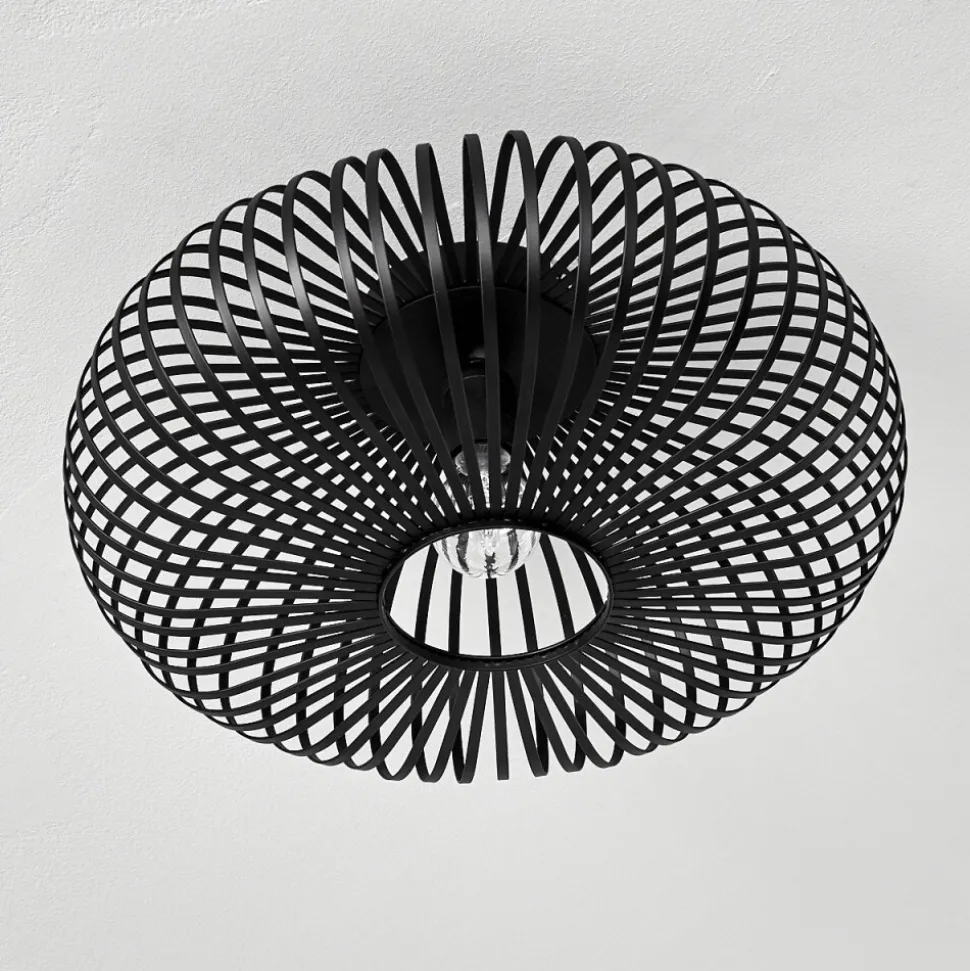 Plafonnier Ovari Noir, 1 Lumiere