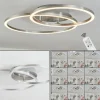 Plafonnier Ovasta Led Nickel Mat, 1 Lumiere, Telecommandes