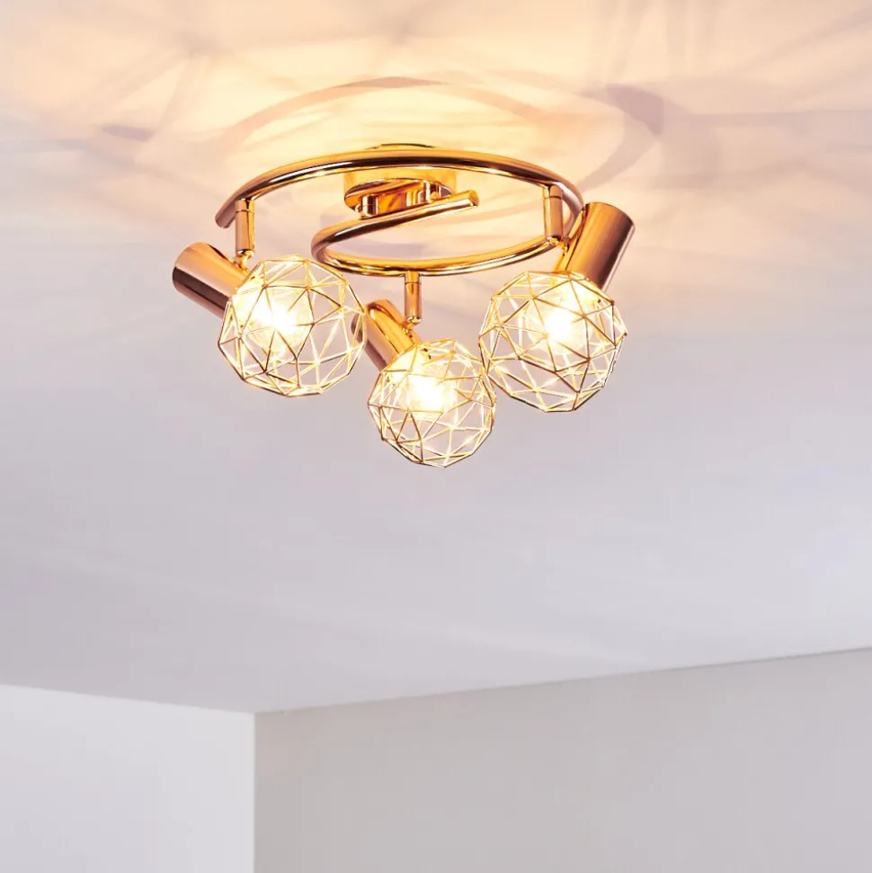 Plafonnier Palmira Cuivre, 3 Lumieres