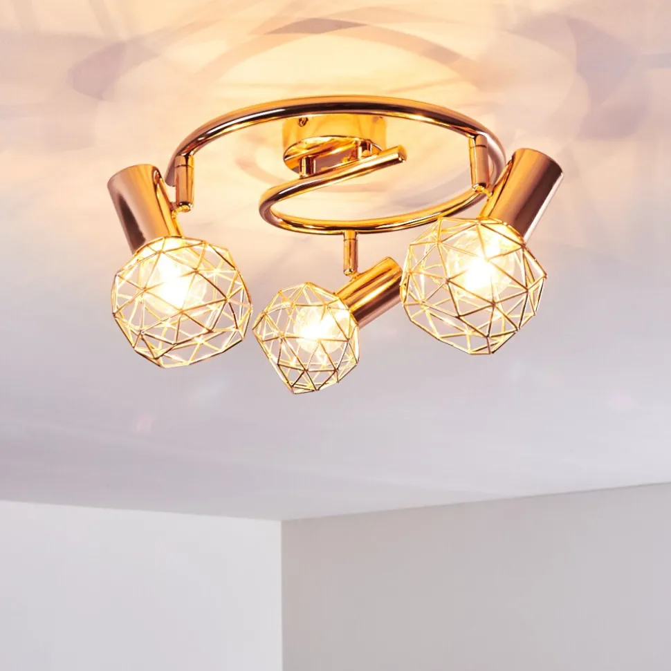 Plafonnier Palmira Cuivre, 3 Lumieres