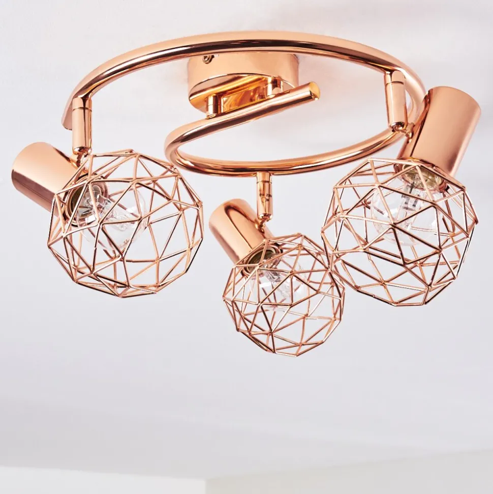Plafonnier Palmira Cuivre, 3 Lumieres