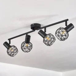 Plafonnier Palmira Noir, 4 Lumieres