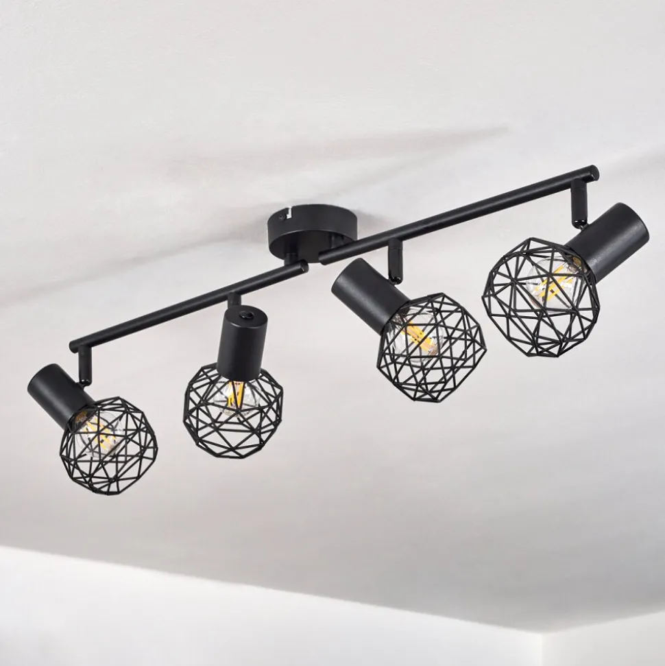Plafonnier Palmira Noir, 4 Lumieres