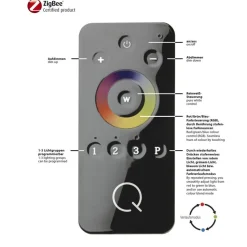 Plafonnier Paul Neuhaus Q-Lenny Led Blanc, 1 Lumiere, Telecommandes, Changeur De Couleurs