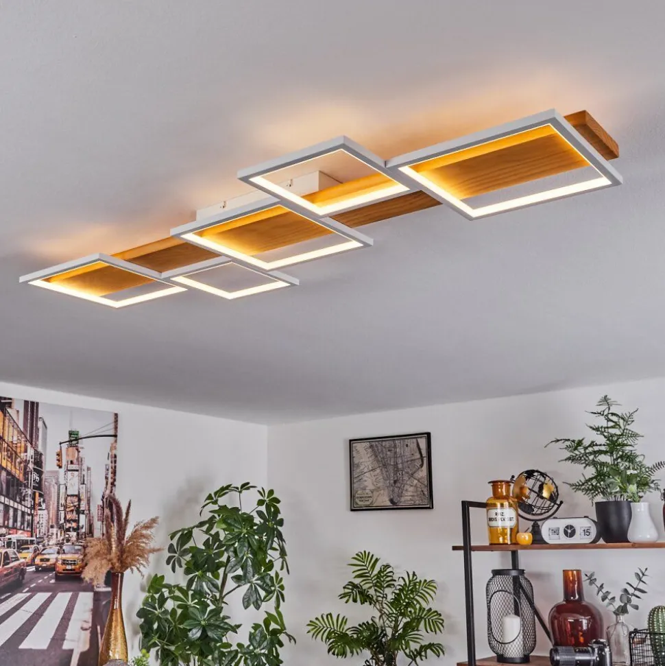 Plafonnier Pompu Led Blanc, 1 Lumiere