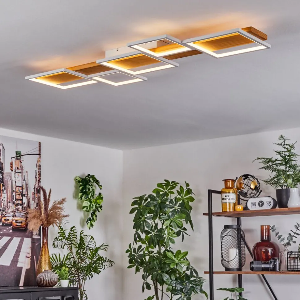 Plafonnier Pompu Led Blanc, 1 Lumiere
