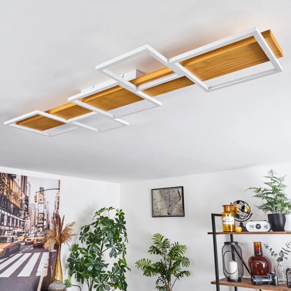 Plafonnier Pompu Led Blanc, 1 Lumiere