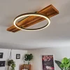 Plafonnier Pompu Led Bois Fonce, Noir, 1 Lumiere