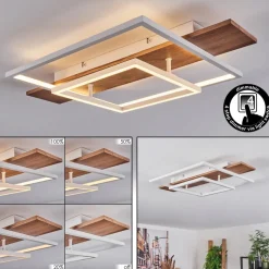 Plafonnier Pompu Led Ecru, Blanc, 1 Lumiere