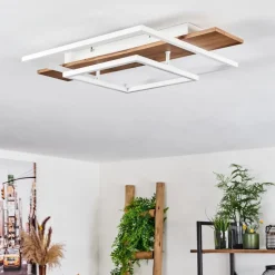Plafonnier Pompu Led Ecru, Blanc, 1 Lumiere