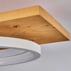 Plafonnier Pompu Led Ecru, Blanc, 1 Lumiere