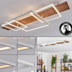 Plafonnier Pompu Led Ecru, Blanc, 1 Lumiere