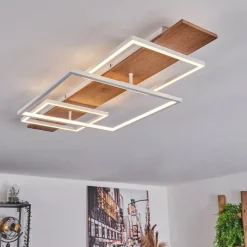 Plafonnier Pompu Led Ecru, Blanc, 1 Lumiere