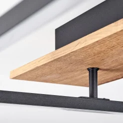 Plafonnier Pompu Led Ecru, Noir, 1 Lumiere