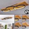 Plafonnier Pompu Led Ecru, Noir, 1 Lumiere