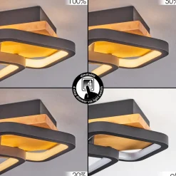 Plafonnier Pompu Led Noir, 1 Lumiere